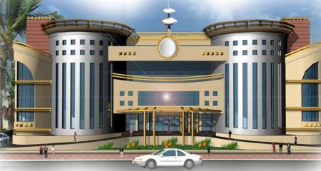 Architectural rendering of the Satellite Channel facade