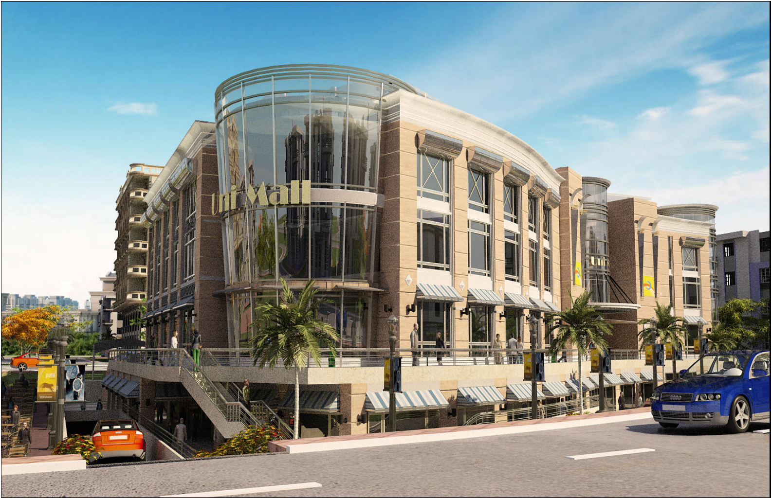 Architectural rendering of Uni Mall